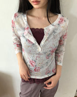 Isha Floral 7-Sleeve T-Shirt T-Shirt