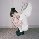 ロゼット リボン ドレス (WHITE)