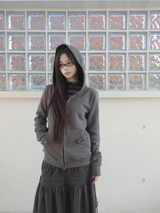 pocky hood zip-up