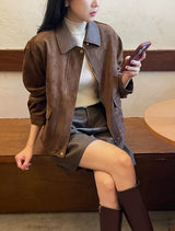 ラブル レザー ピンタック バンディング ハーフ パンツ