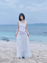 FOREST LONG SKIRT (WHITE)