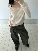 Ea Lace Long Sleeve T-Shirt