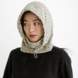 PolarFleece Balaclava (Mini dot grey)