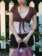 Pink Dot Bolero Tee