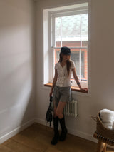 Double button v blouse