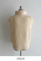 Koan double turtle silt knit vest