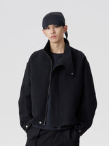 FMACM Wool-Blend Tweed Rectangular Pocket Jacket