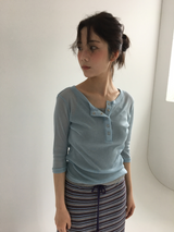 イッツシアーヘンリーネックスリーブレスTシャツ (4color)