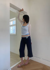 FOLDING CROP CAPRI PANTS (2color)