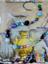 Natural stone mixed bead necklace