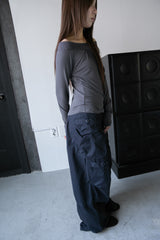 loop pocket wide cargo pants(2colors)