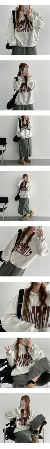 Youth lettering boxy hoodie (4 colors)