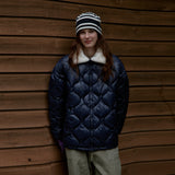 Stripe Wool Beanie_Navy