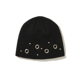 (DUC) Eyelet Stud Beanie Black