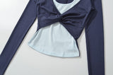 Twist Layered Crop Top 233113576