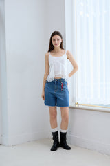 HALF DENIM SHORTS