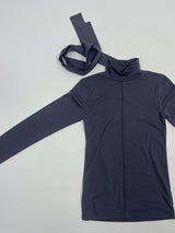 [Brushed Lining] Tie Pintuck Turtleneck T-Shirt