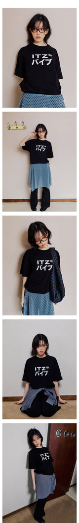 MIX LOGO T SHIRT - BLACK