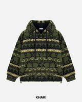 Jacquard Fleece Hooded Jumper