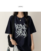 Gerty Vintage lettering boxy fit short-sleeved T-shirt