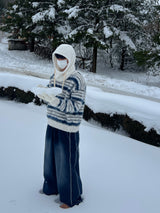 Outline Denim Balloon Pants