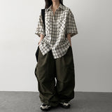 Fore oversized fit Pocket Checkered Short-sleeved Shirt Shirt