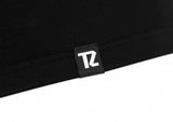TZ ネックラインシグネチャーオーバーサイズTシャツ - BLACK