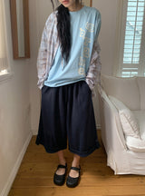 Fleur Wide Roll-up Banding Bermuda Pants