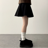 ロートンウールピンタックフレアミニスカート