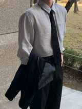 Piao Striped Cropped Shirt