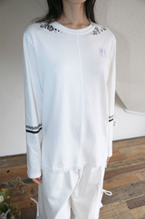 SAILOR COLLAR PRINTING T-SHIRT OFF WHITE