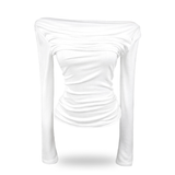 Gia Drape Off-Shoulder Top (3color)