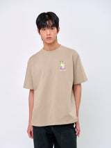スマイリングキャットTシャツ_サンドベージュ