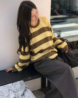 [ORIGINAL] Ence Striped Crew-Neck Knit