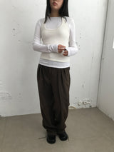 Odd Wool Touch Pintuck Slacks (2color)