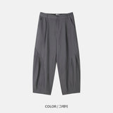 テーパーピンタックバンディングトラウザーズ (2color)