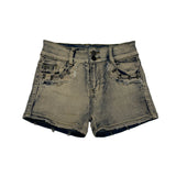 Stud short denim pants