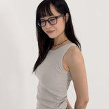 [prts made] plan ribbed sleeveless top (6colors)