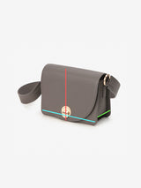 ISLE MINI shoulder leather bag / Mud Grey