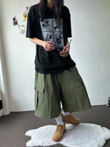 Mighty Hip Patch Cargo Bermuda Shorts 3color