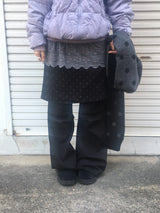 dot corduroy skirt