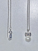 Ribbon Pearl Necklace