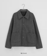 [unisex] Higgem Wool Collar Half Coat