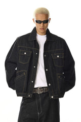 Raw Denim Utility Jacket