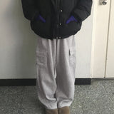 Beams Wide Cargo Sweat Pants