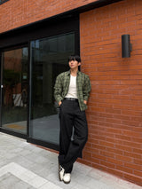 Dying patch carpenter denim