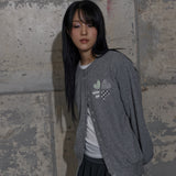 CLOVER PATCHWORK CARDIGAN (GRAY) F25ZA008