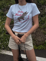 ヒルズコットンクロップTシャツ