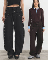 Riveted Double Waist Jeans