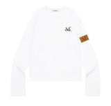 LIAM LEATHER PATCH LONG SLEEVE T (2 COLOR)